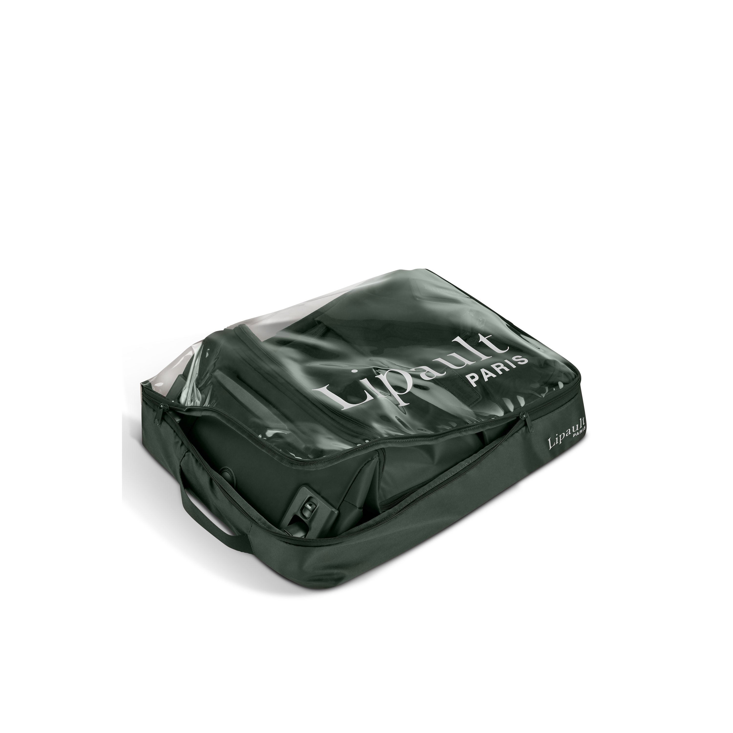 Lipault Foldable Plume Cabin Upright, Khaki Green, Packed in Storage Cover